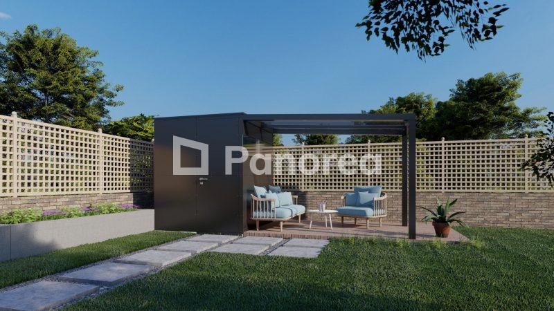 CUBE Maťko 2x2 - Antracit + pergola 2x2