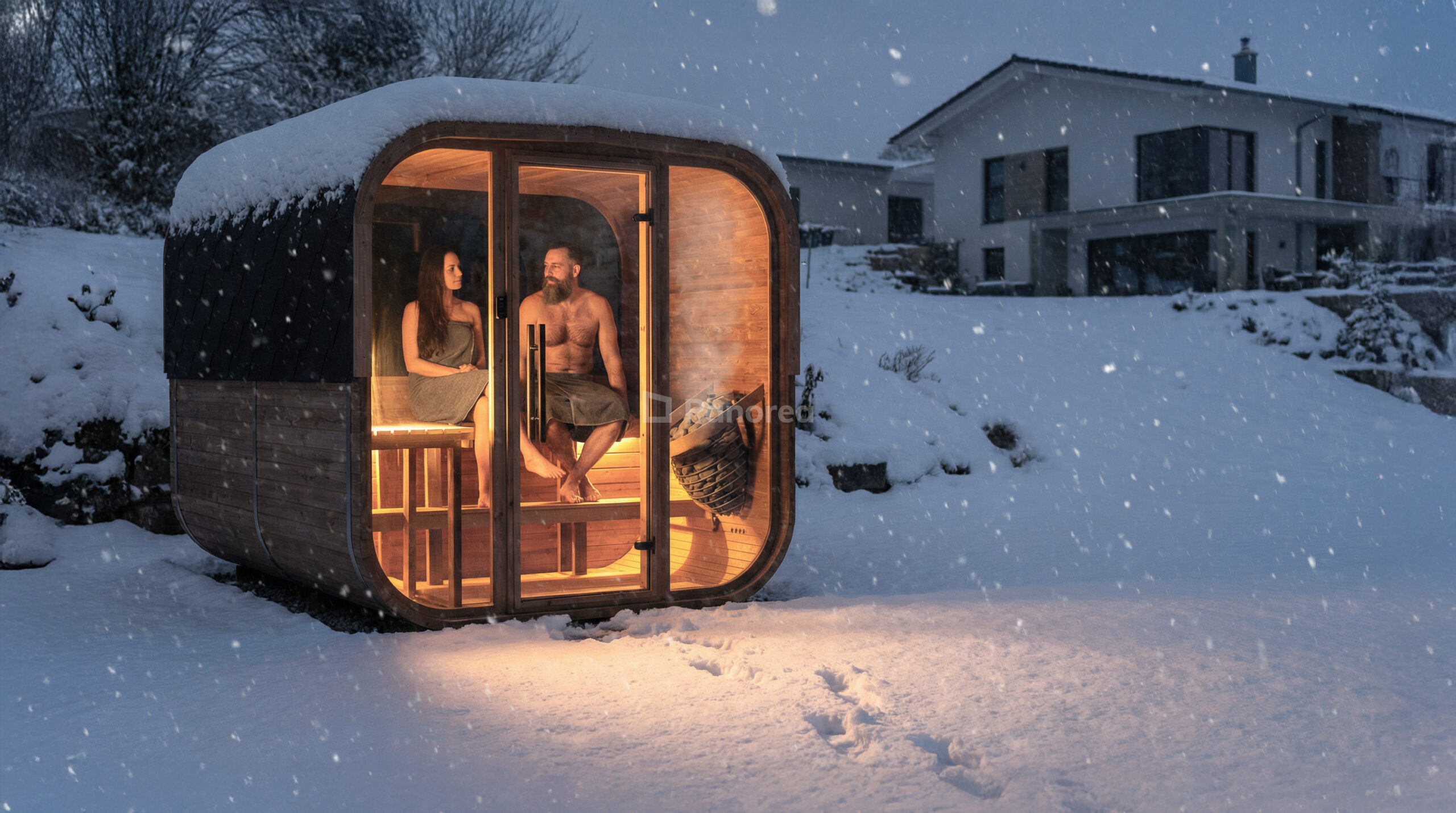 Fínska sauna HANSCRAFT QUADRA X | Vonkajšia sauna – Obrázok 5